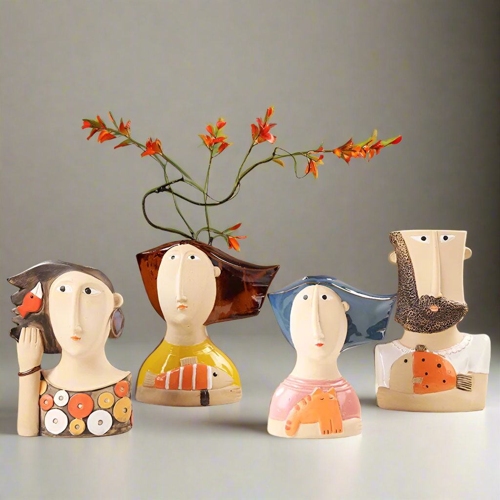 PopPortrait Handcrafted Character Vases with Personality