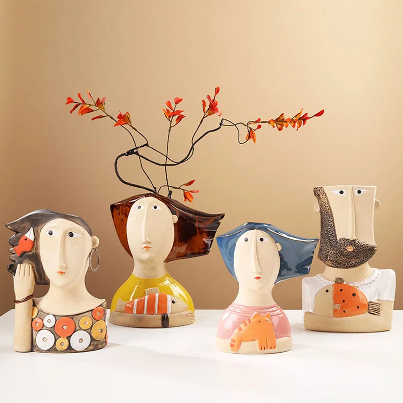 PopPortrait Handcrafted Character Vases with Personality