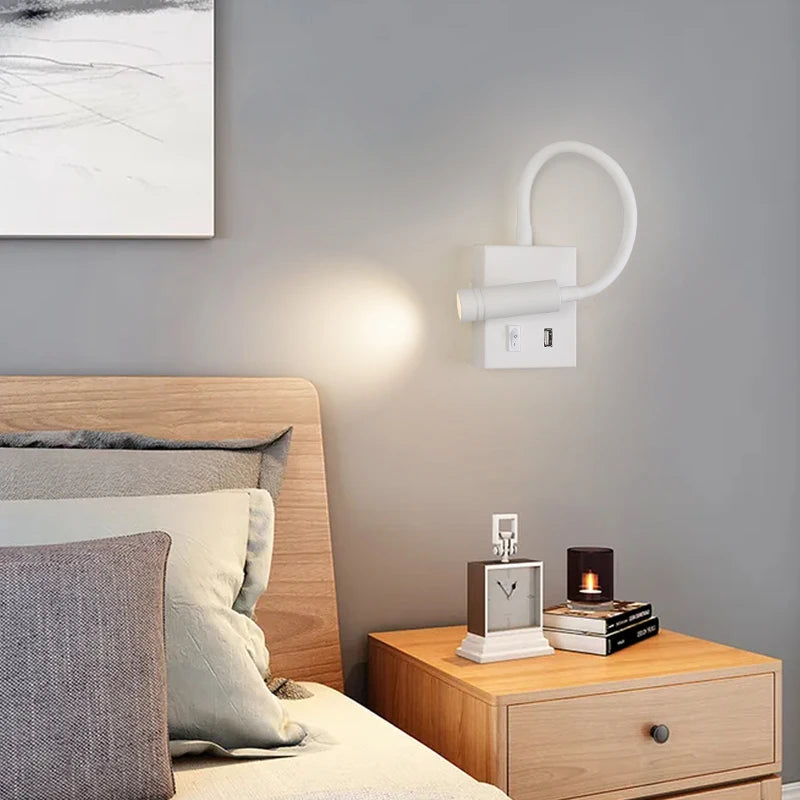 LumiSwing Essentialist LED Wall Lamp with USB Charging