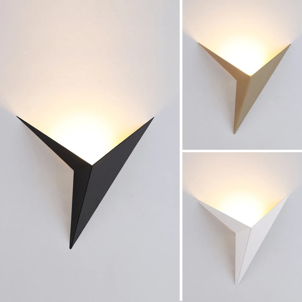 LumiTri Modern Geometric Tri-Wall Lamp for Contemporary Interiors