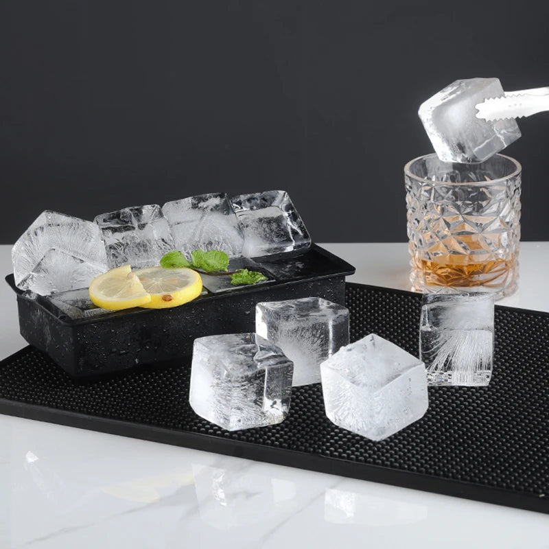 IceCube-King Semi-Jumbo Silicone Ice Cube Tray for High-Quality Drinks