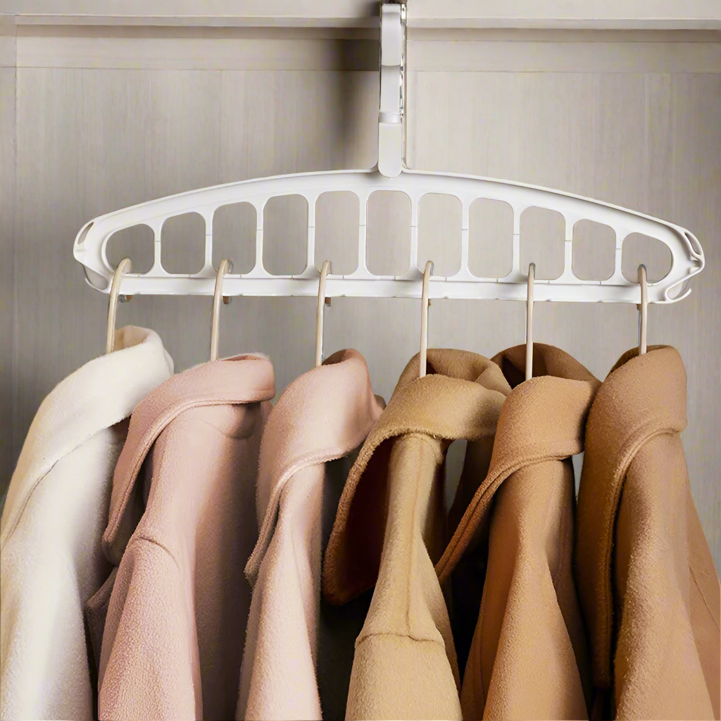 ClosetCascade Wardrobe Hanger with Multiple Ports for Compact Storage