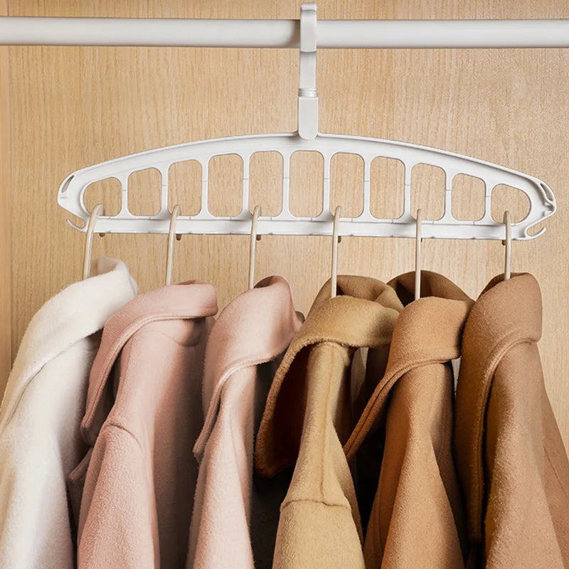 ClosetCascade Wardrobe Hanger with Multiple Ports for Compact Storage