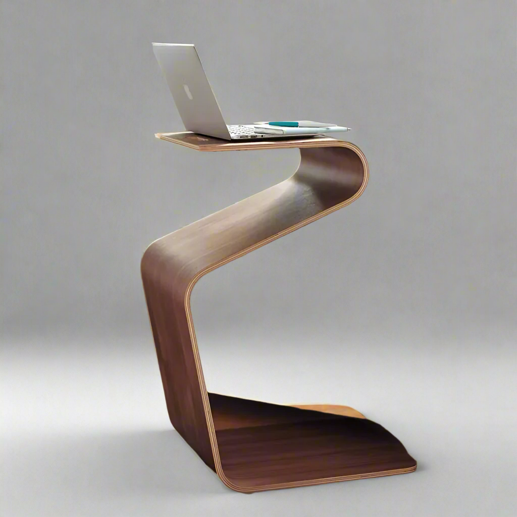 CurveFlex Japanese-Inspired Side Table with Fluid Design