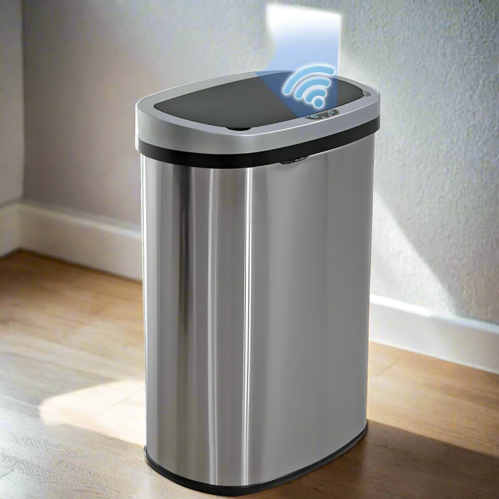 TouchFree-Tidy 13 Gallon Sensor-Activated Touchless Stainless Steel Bin