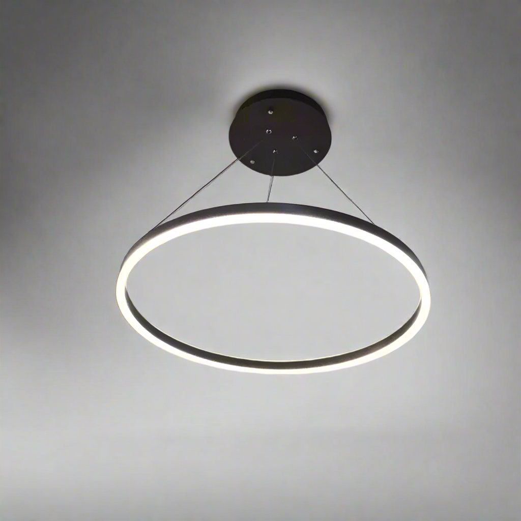 IllumiRing Modern Circular LED Ring Chandelier Dimmable for Table Dining Living Room