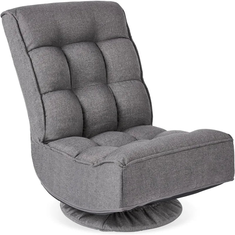 ErgoFold 4-Position Swivel Floor Chair with 360° Rotation with Space-Saving Fold