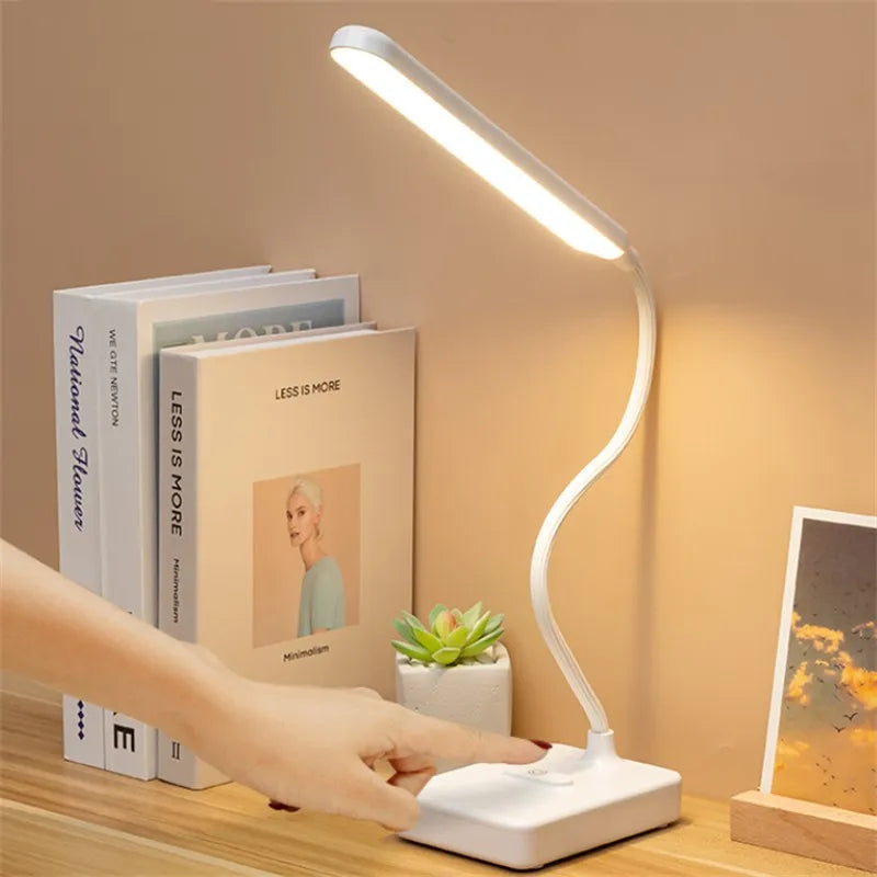 LumiTouch 360° Rotatable USB/Rechargeable Capacitive LED Table Lamp