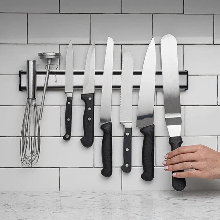 Magnetic Mise-en-Place: Sleek Wall Strip for Culinary Implement Storage