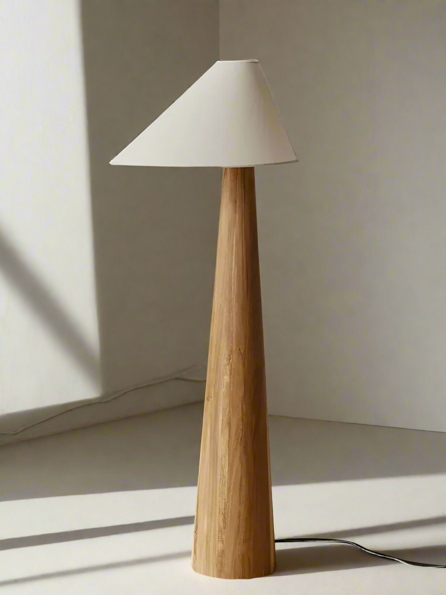 EarthernRay Japanese-Style Wooden Floor Lamp with Zen Aesthetics