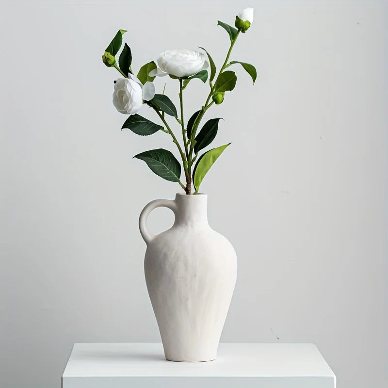 NaturalGrace Minimalist Handcrafted Ceramic Vase for Versatile Home Styling