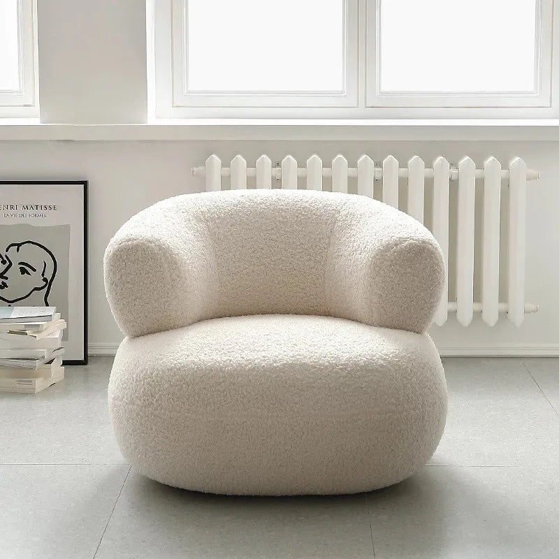 CloudCradle Plush Organic-Shaped & Textured Lounge Chair for Contemporary Interiors