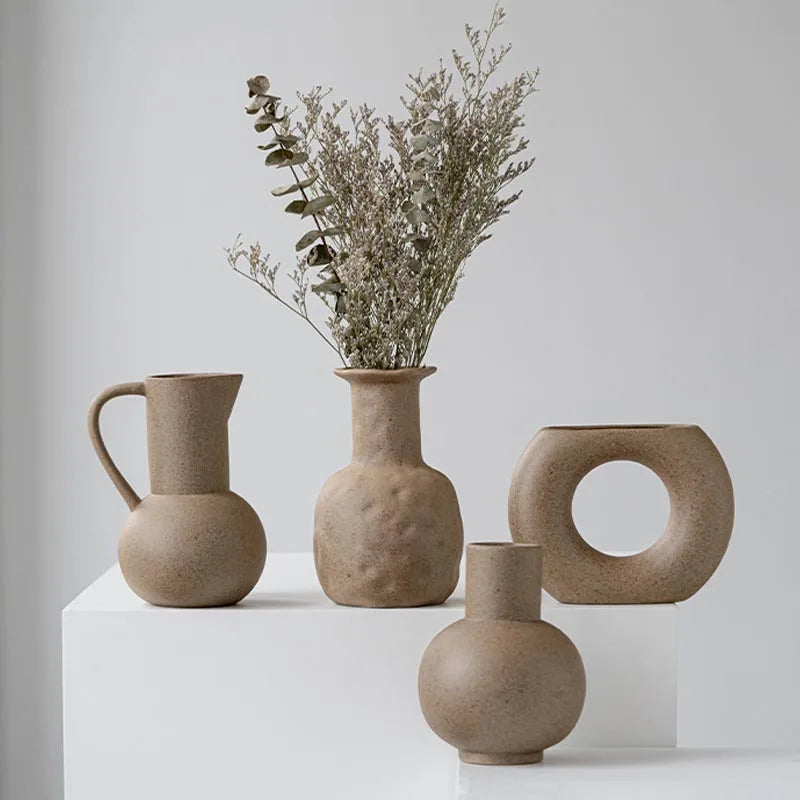 EarthFlow Earth-Inspired Ceramic Vases with Natural Contours