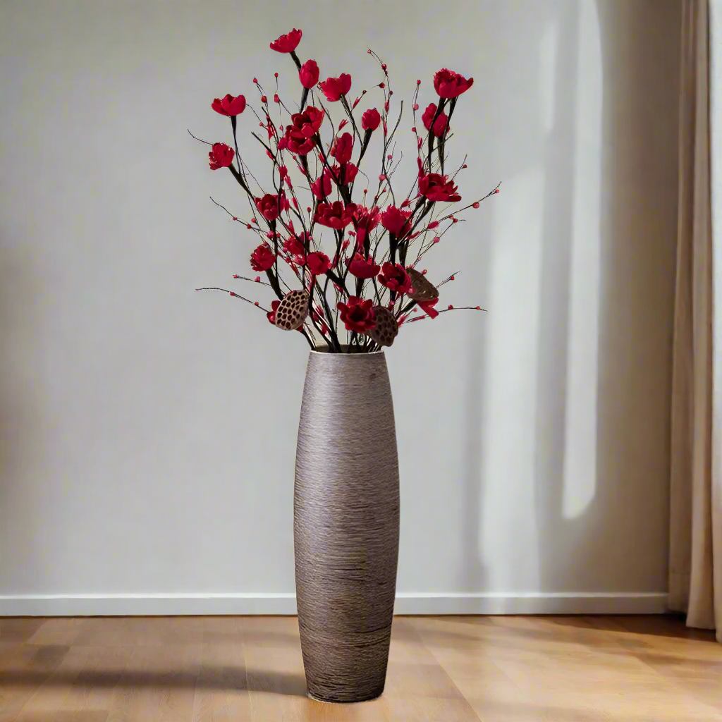 EarthTower Statuesque Ceramic Floor Vase for Statement Decor