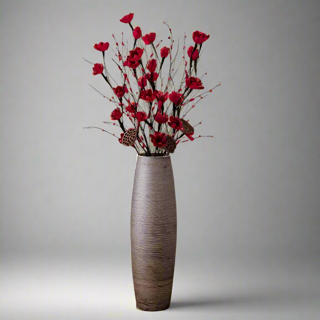 EarthTower Statuesque Ceramic Floor Vase for Statement Decor