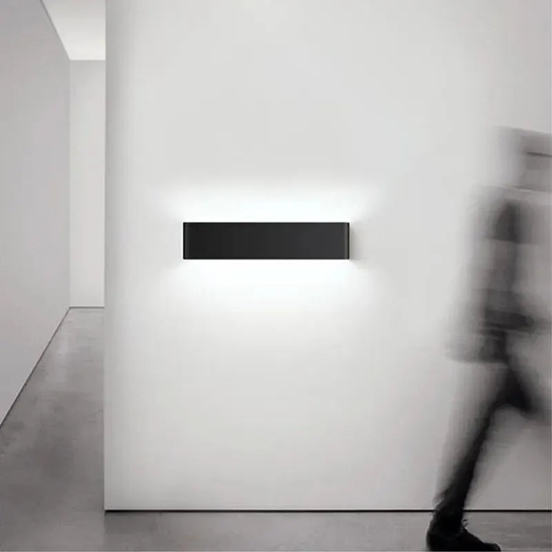 Sleek Illuminator Modern Bidirectional Black Wall Light for Versatile Indoor Spaces