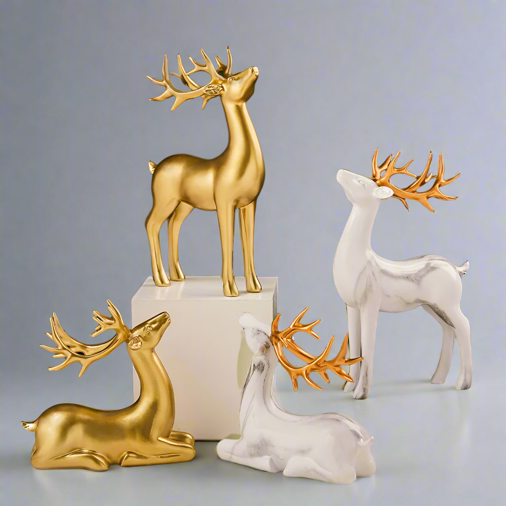 KirinGrace Luxe Japanese-Inspired Elk Figurines