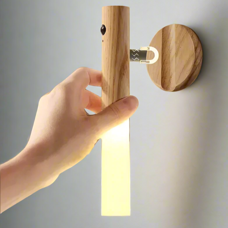 LumiWand Portable Wooden Night Light with Intelligent Activation