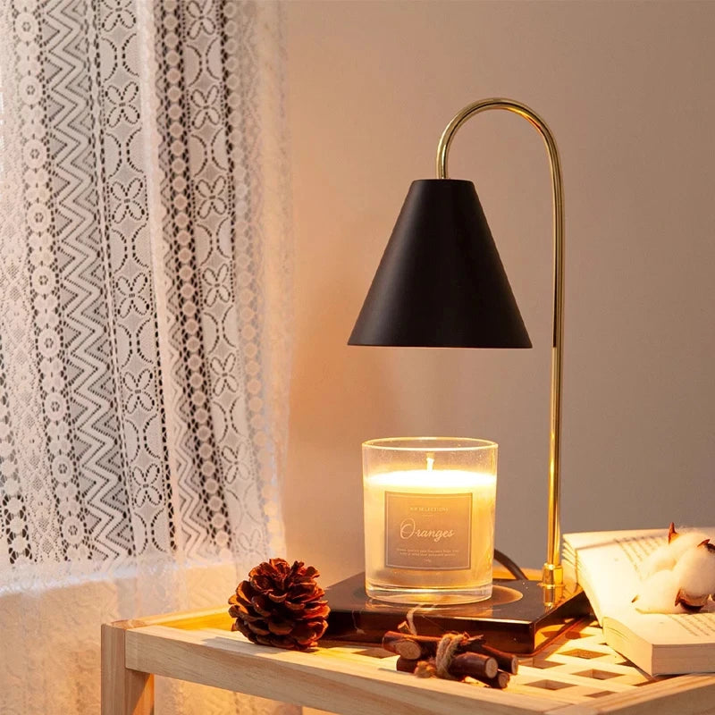 AromaGlow Flameless Wax Warmer and Bedside Lamp with Brightness Adjustment