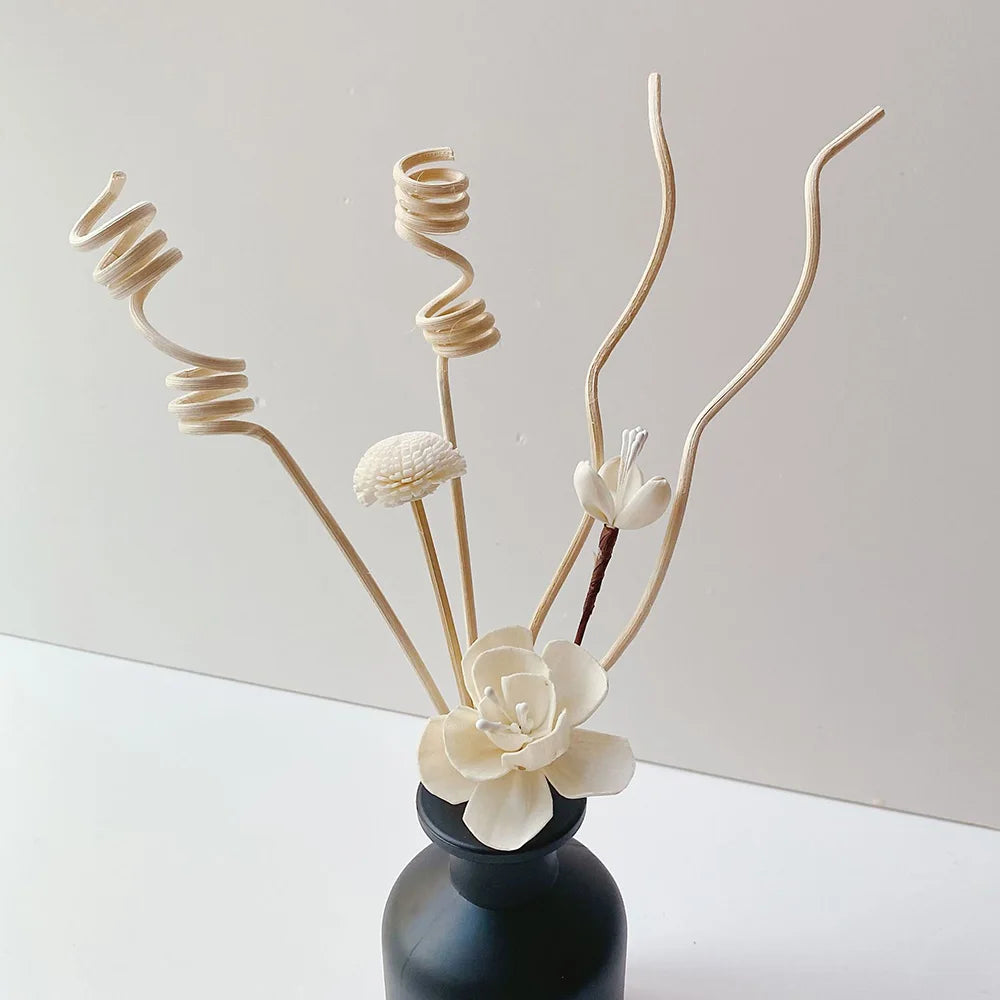 Sensory Blooms Artisanal Rattan Diffusers for Fireless Home Aromatherapy (6-Branches)