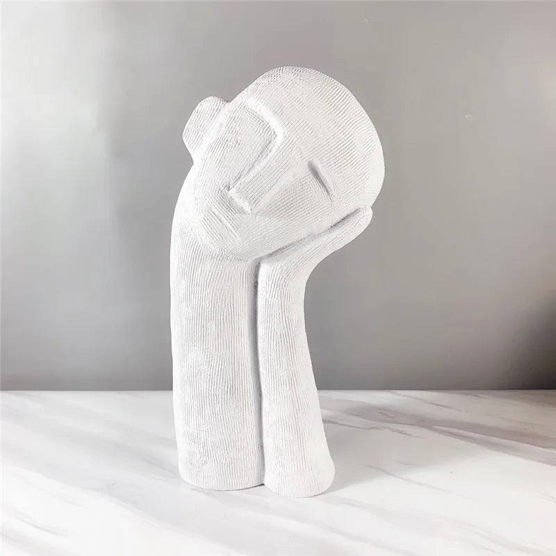 MeditativeMuse Minimalist Resin Figure for Contemplative Spaces