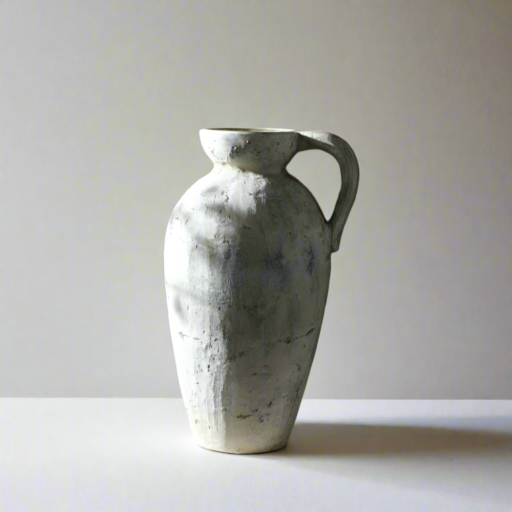 TimewornTreasure Distressed Ceramic Vase for Classic and Modern Spaces