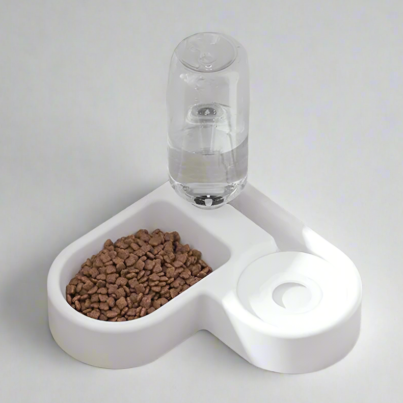 FelineFeast Space-Saving Automatic Pet Feeding Station with Dual Bowls & Dispenser