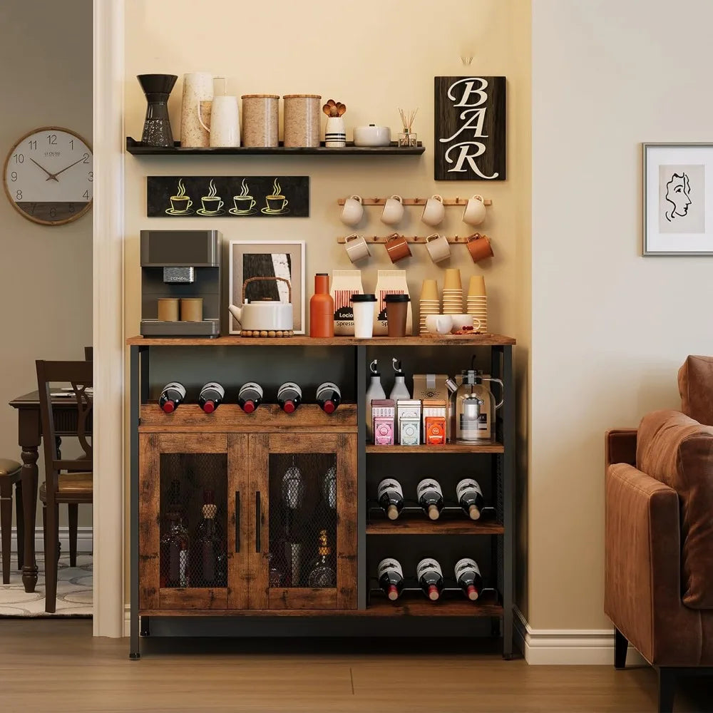 CraftedBar Multifunctional Wine and Coffee Bar Cabinet