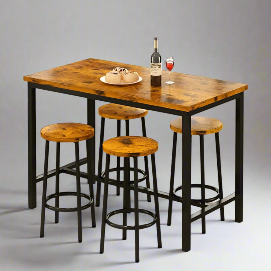 RusticCharm Convertible Rustic-Inspired 6-Piece Dining Collection