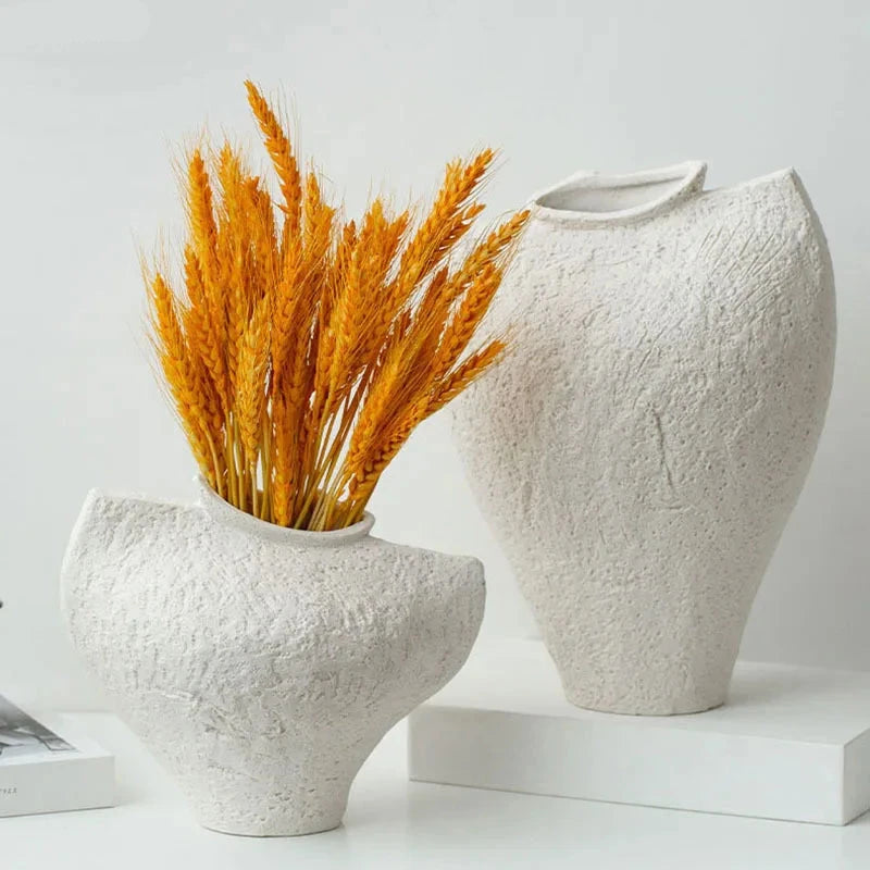 WhiteWave Organic-Shaped Retro Ceramic Vase Collection