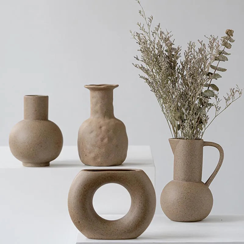 EarthFlow Earth-Inspired Ceramic Vases with Natural Contours