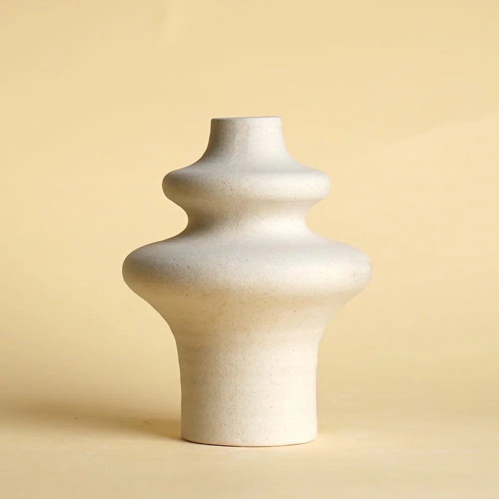 StackForm Organic-Shaped Ceramic Vase with Playful Contours