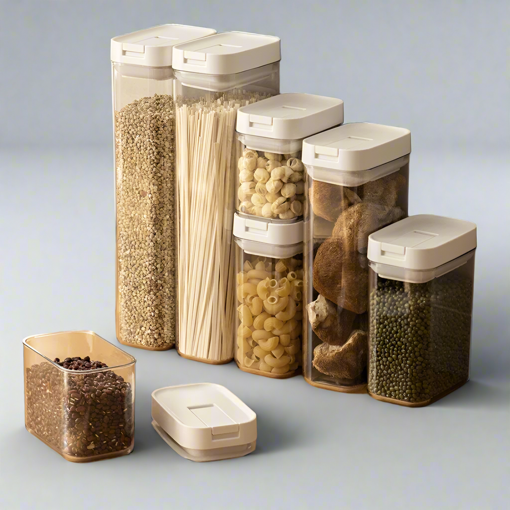 FreshKeep Eco-Stack: Sustainable Airtight Food Preservation System