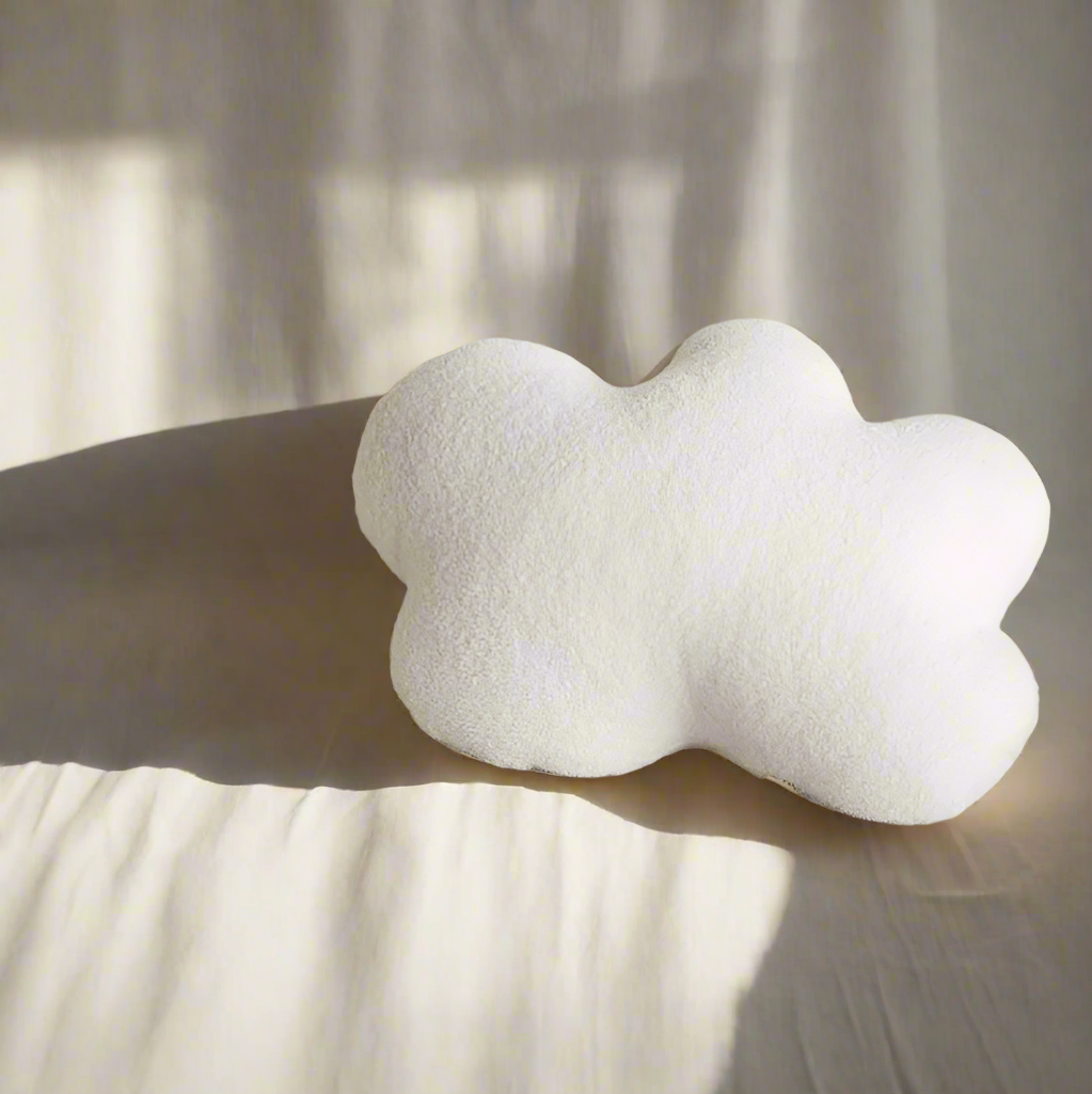 NimbusSoft Velvet Plush Cloud-Shaped Pillow for Cozy Comfort and Decor