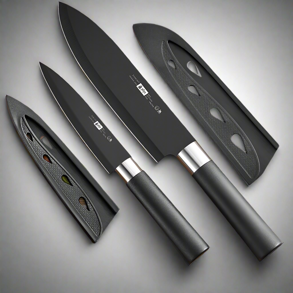 UmbraEdge Professional-Grade Black Blade Culinary Knives